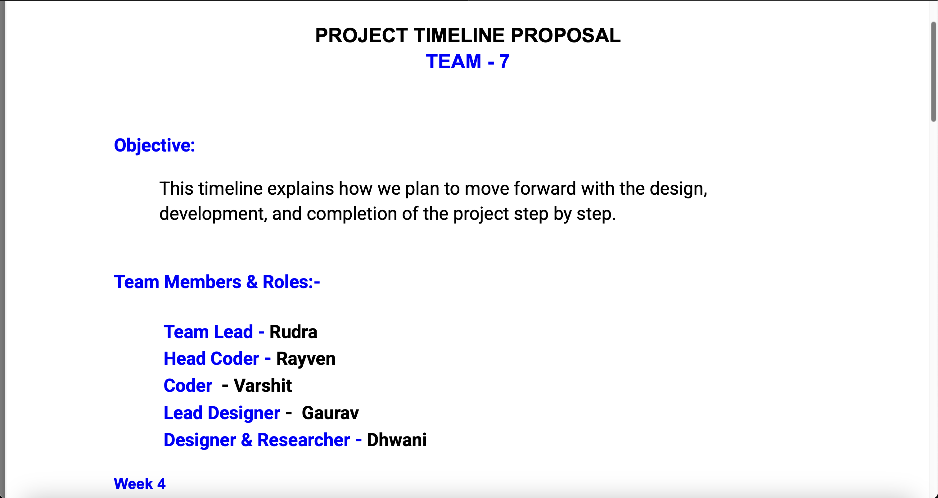 Collaborative project timeline and planning image